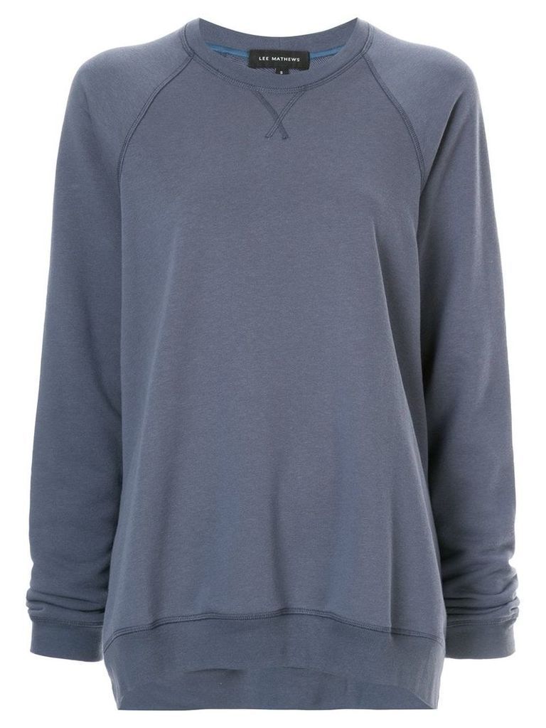 Lee Mathews Vince fleece raglan sweatshirt - Blue