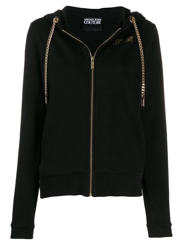 Versace Jeans Couture chain detail hoodie - Black