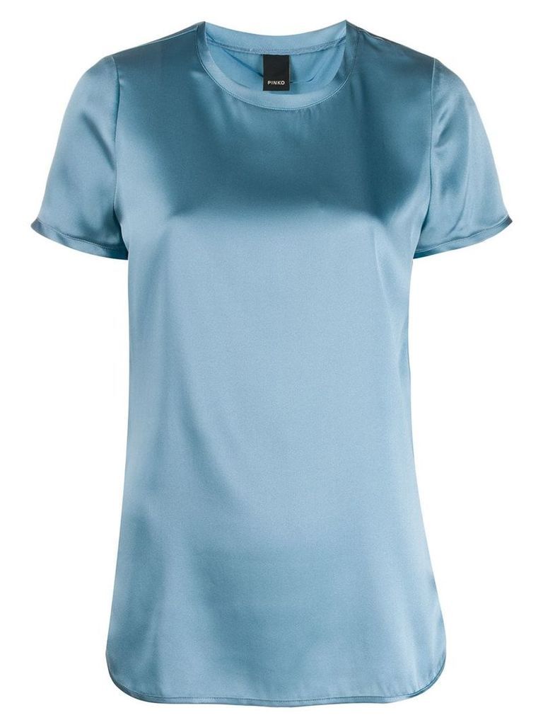 Pinko satin stretch T-shirt - Blue