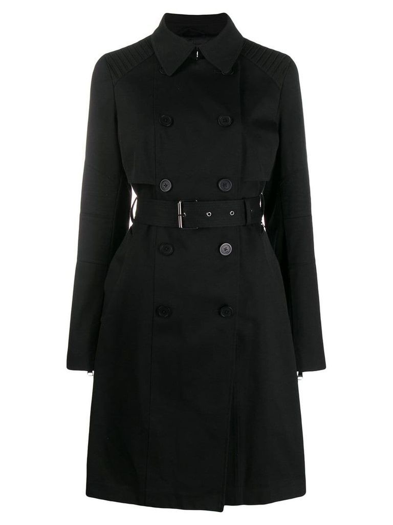 Karl Lagerfeld logo trench coat - Black