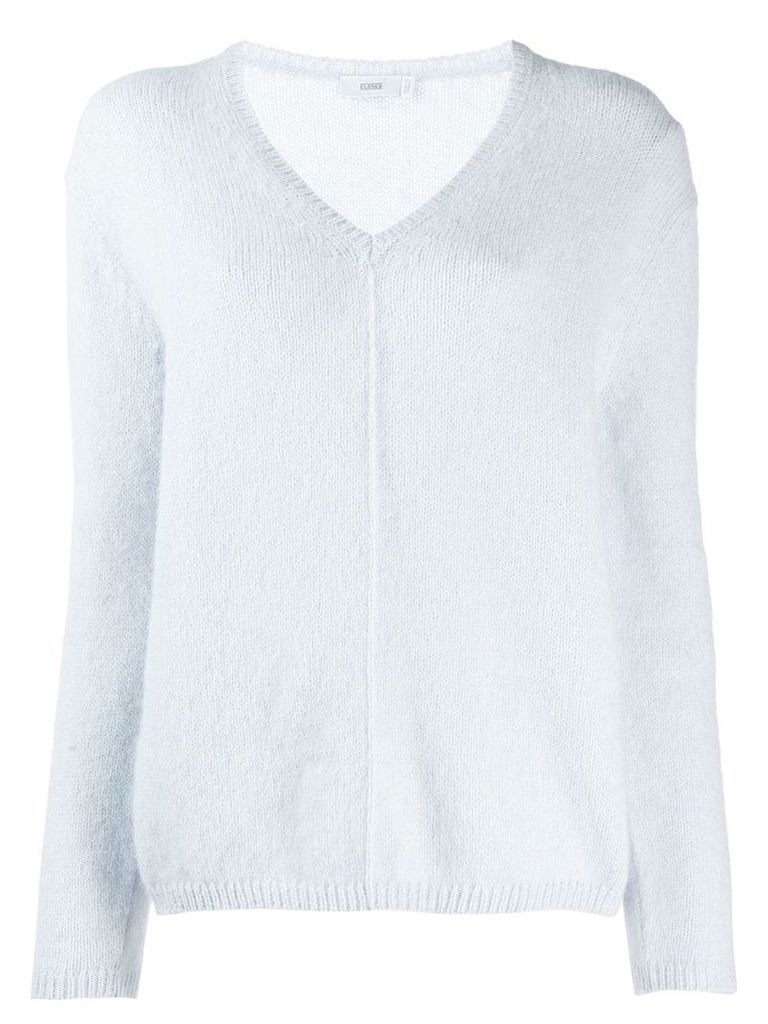 Closed dropped shoulder sweater - Blue