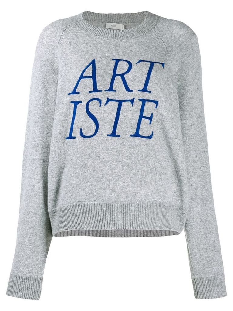 Closed Artiste embroidered sweater - Grey