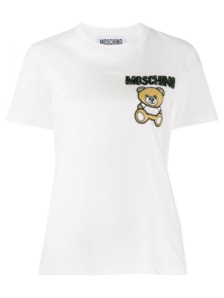 Moschino beaded Teddy Bear T-shirt - White