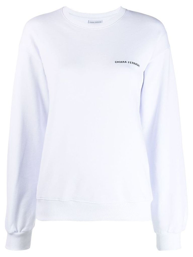 Chiara Ferragni crew neck sweatshirt - White