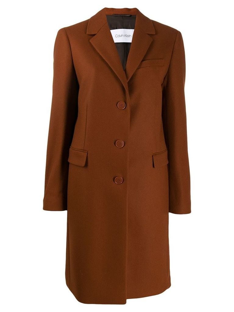 Calvin Klein single-breasted coat - Brown