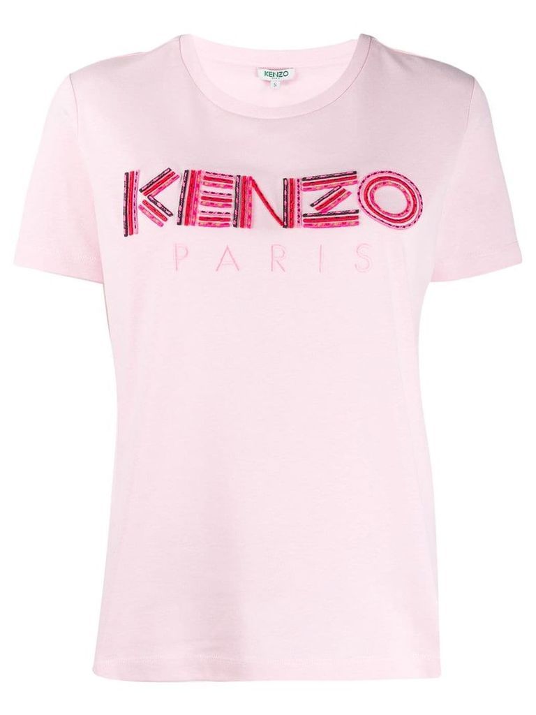 Kenzo embroidered logo T-shirt - PINK