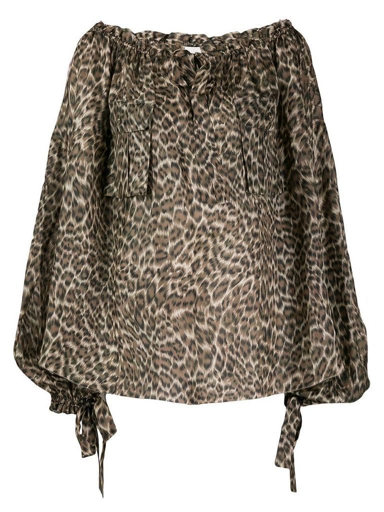 Zimmermann Suraya leopard print blouse - Brown
