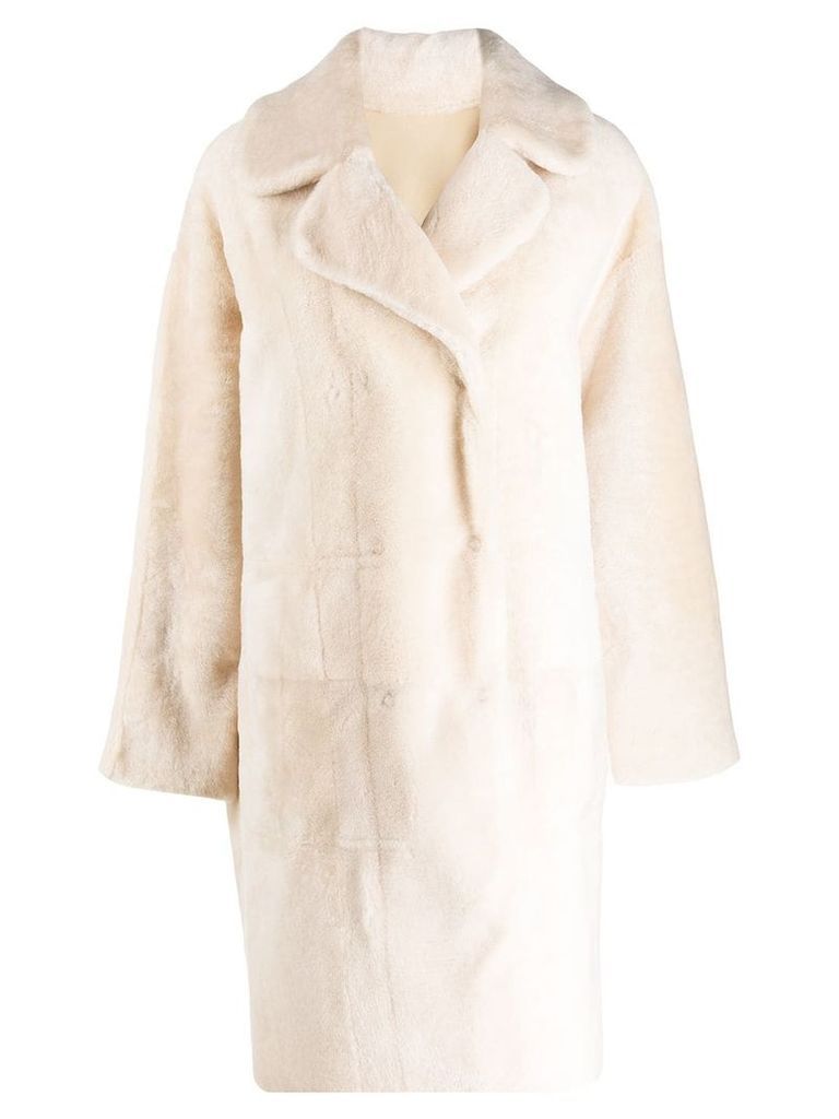 Drome reversible double-breasted coat - NEUTRALS