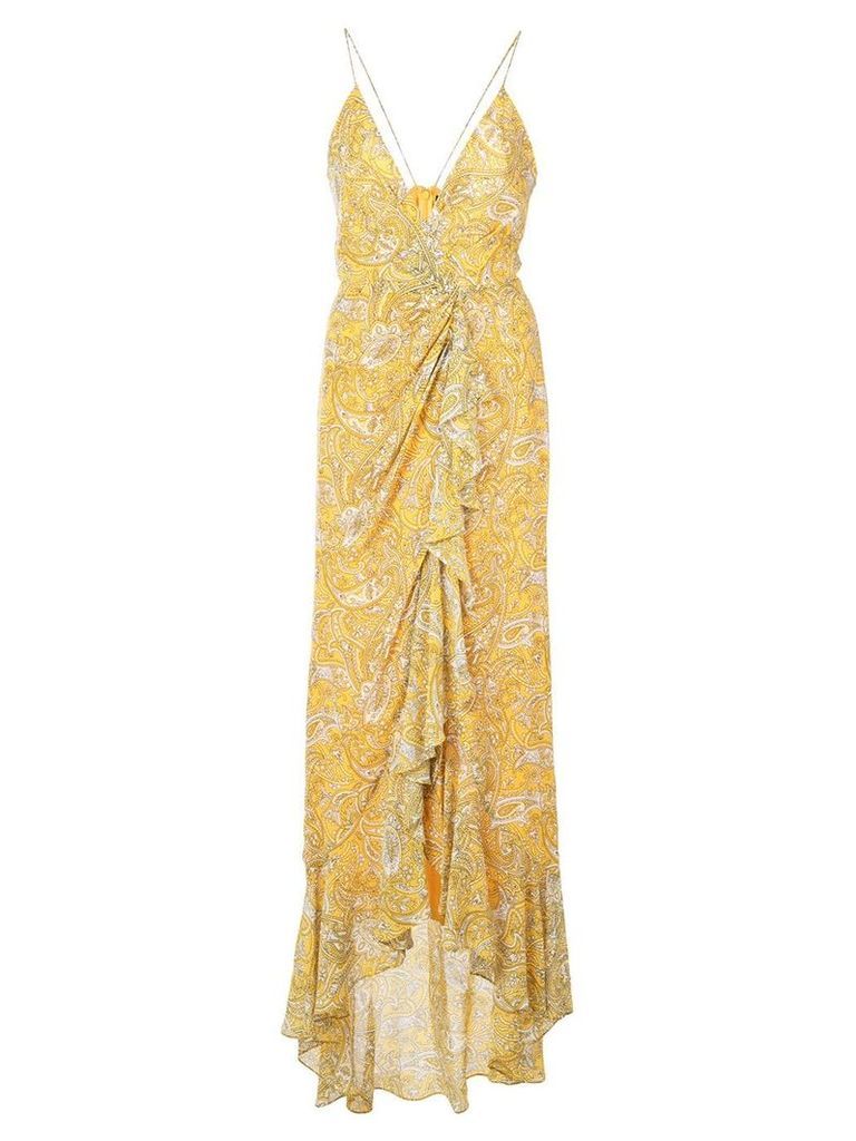 Jay Godfrey paisley print dress - Yellow