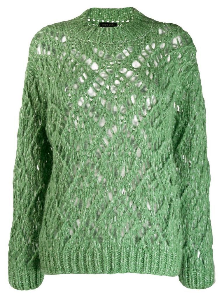 Stine Goya Alexa open-knit jumper - Green