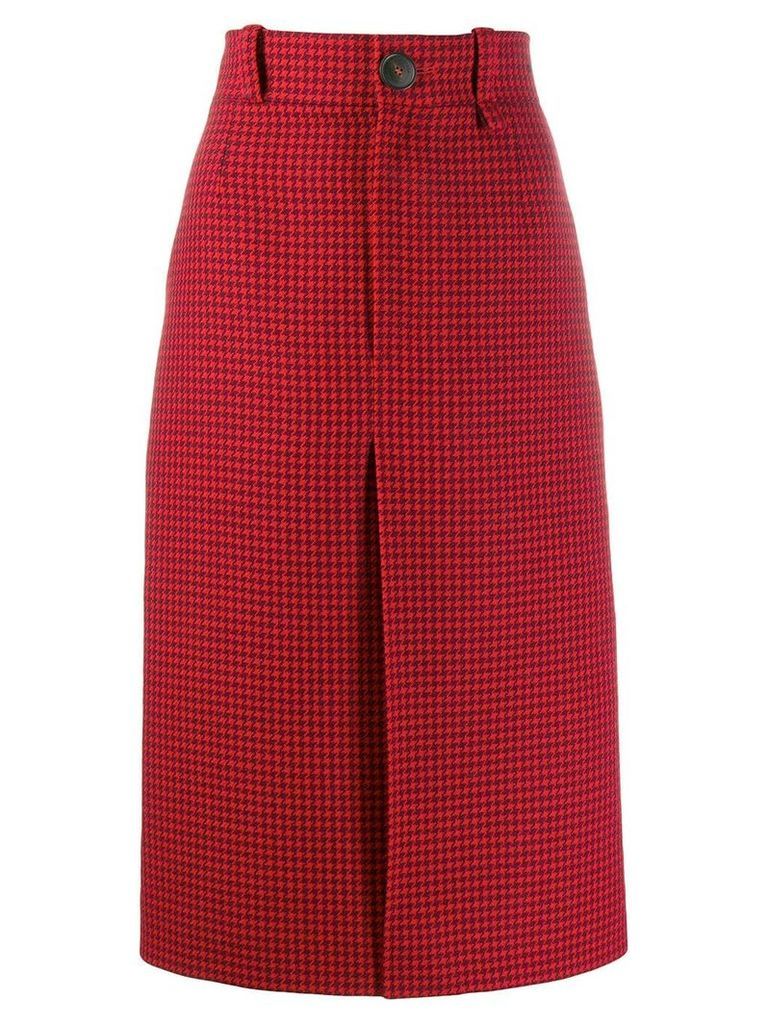 Balenciaga straight midi skirt - Red