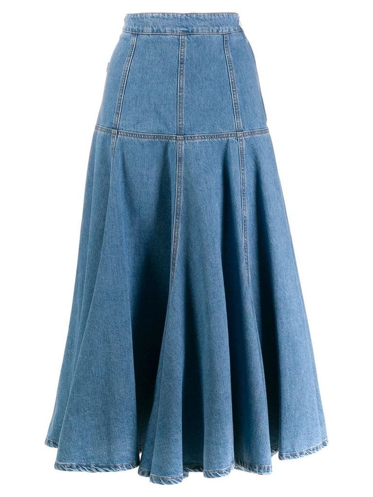 MSGM A-line denim skirt - Blue