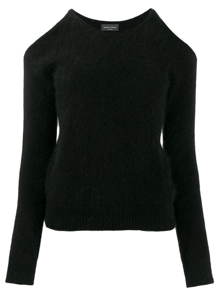 Roberto Collina cut-out sweater - Black