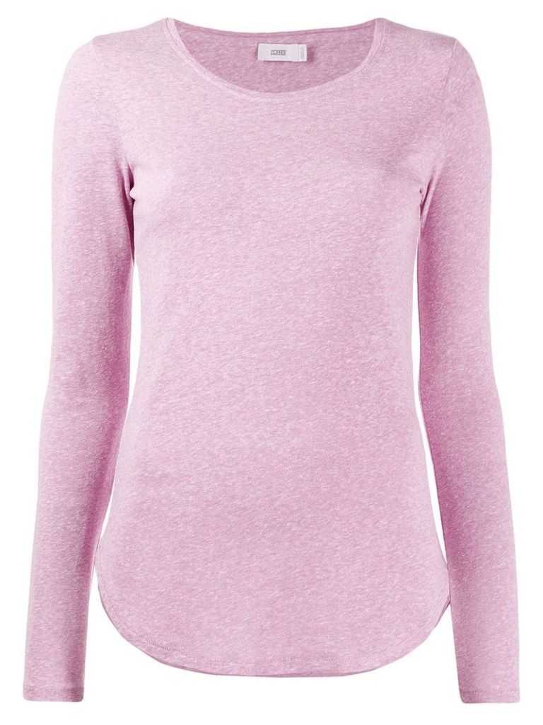 Closed long-sleeve fitted top - PINK