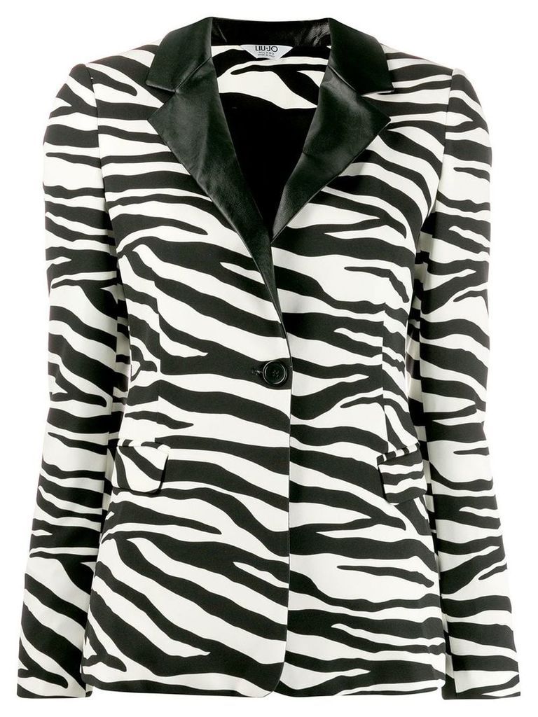 LIU JO zebra print blazer - White