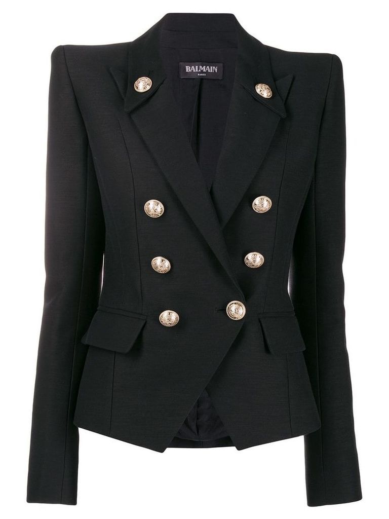 Balmain fitted double-breasted blazer - Black