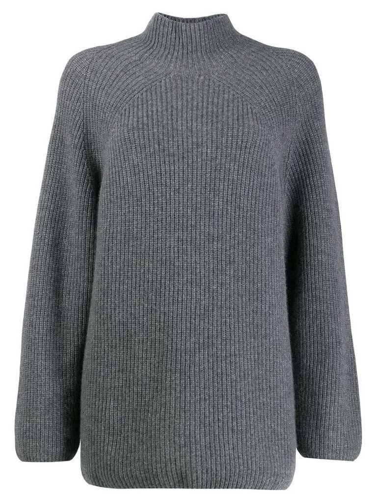 N.Peal relaxed fit ribbed jumper - Grey