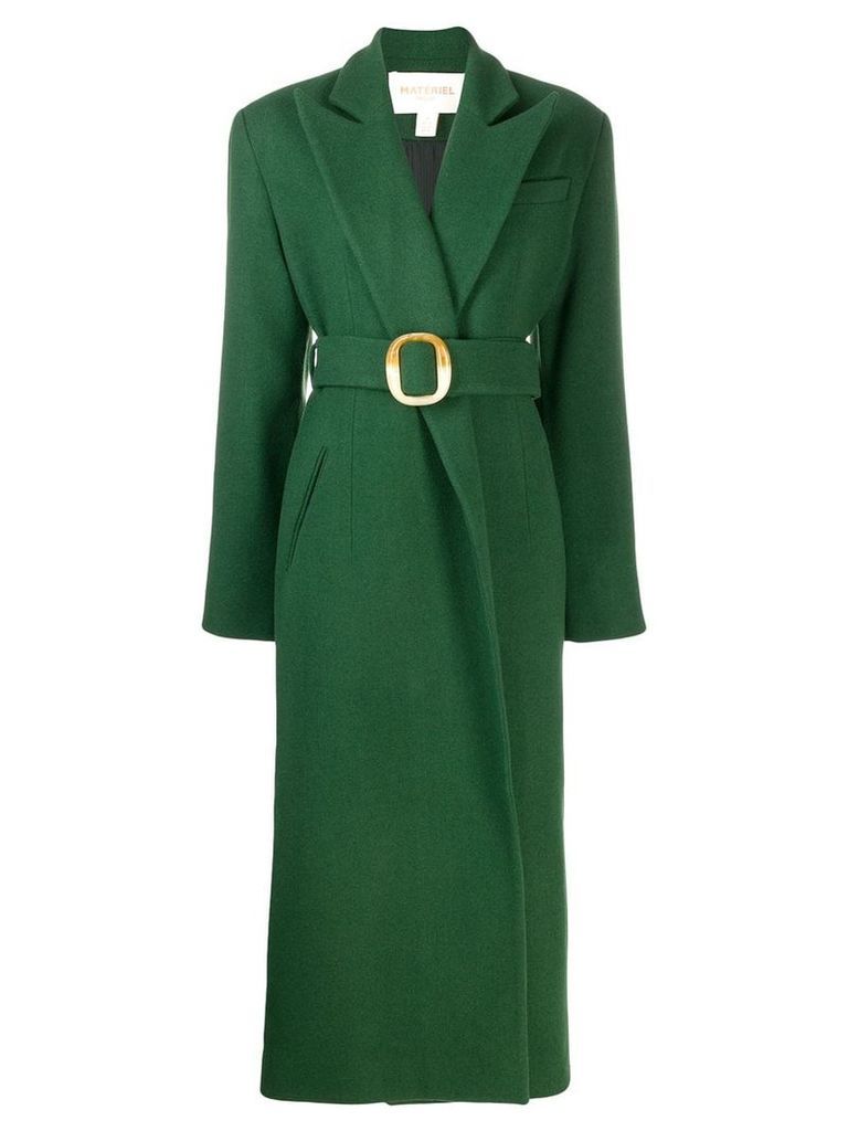 Matériel belted wrap overcoat - Green