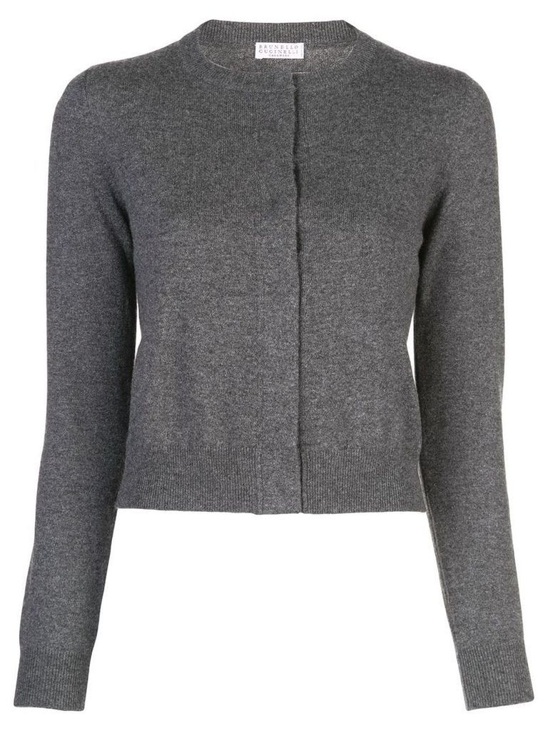 Brunello Cucinelli concealed buttonned cardigan - Grey