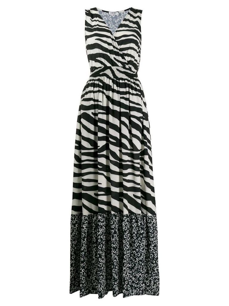 LIU JO zebra print maxi dress - Black
