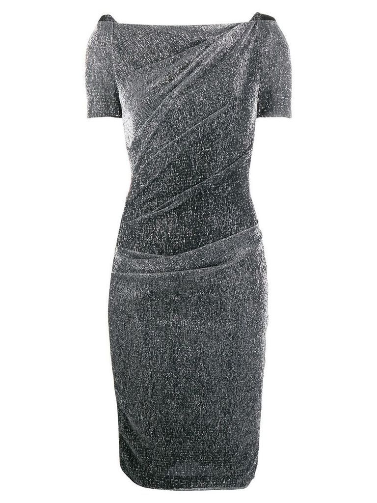 Talbot Runhof metallic ruched dress