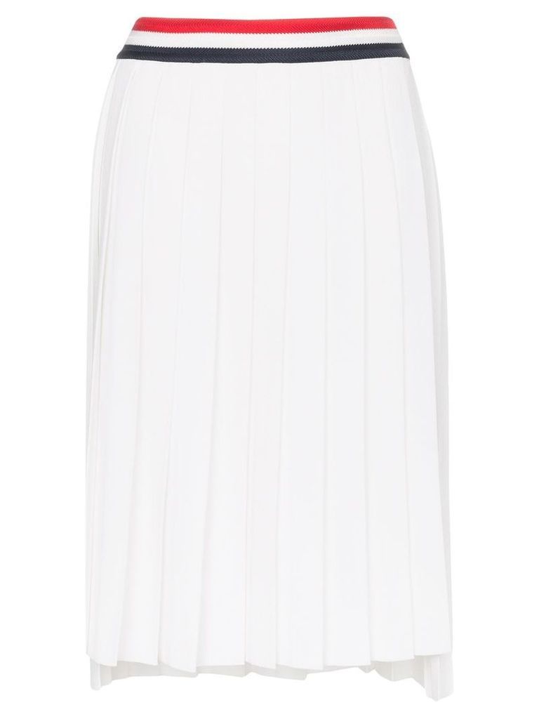 Thom Browne high-waisted pleated skirt - White