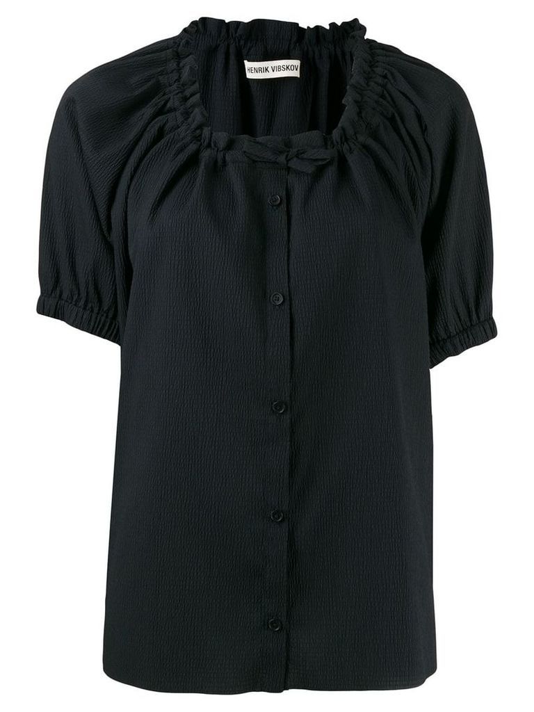 Henrik Vibskov Exhale textured button shirt - Black