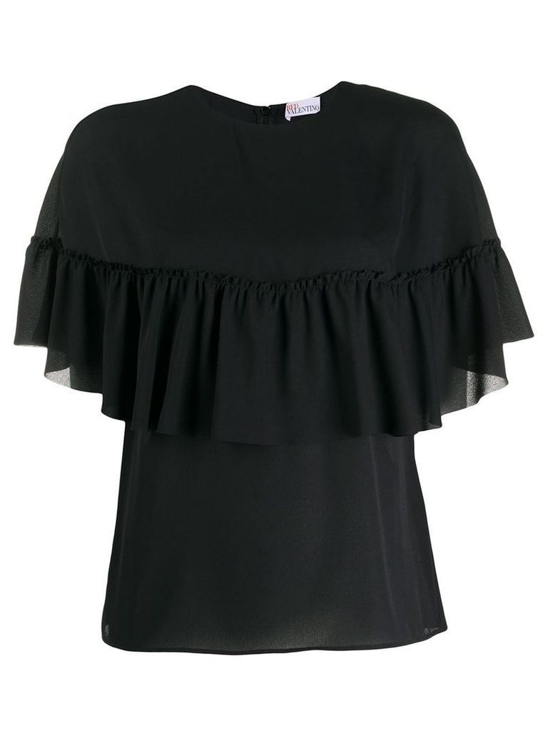 Red Valentino frilled tier top - Black