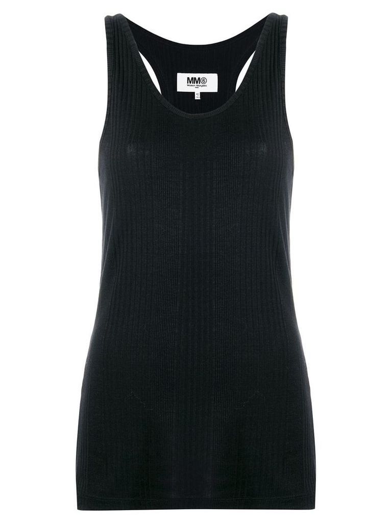 Mm6 Maison Margiela scoop neck tank top - Black