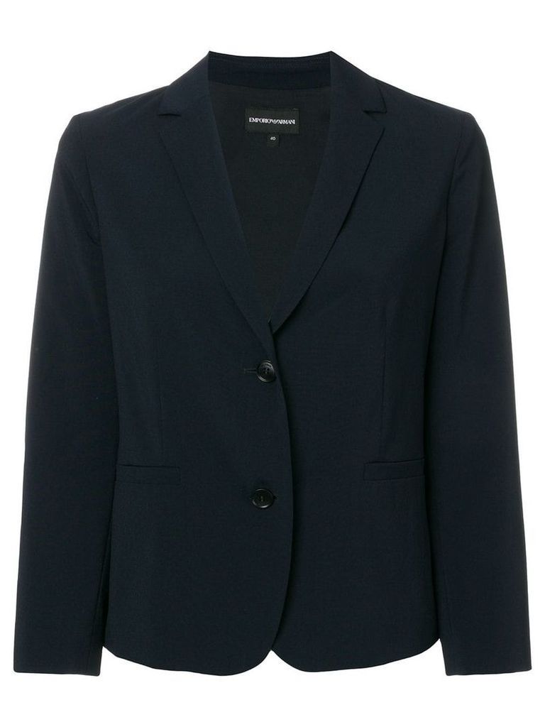 Emporio Armani cropped tailored blazer - Blue