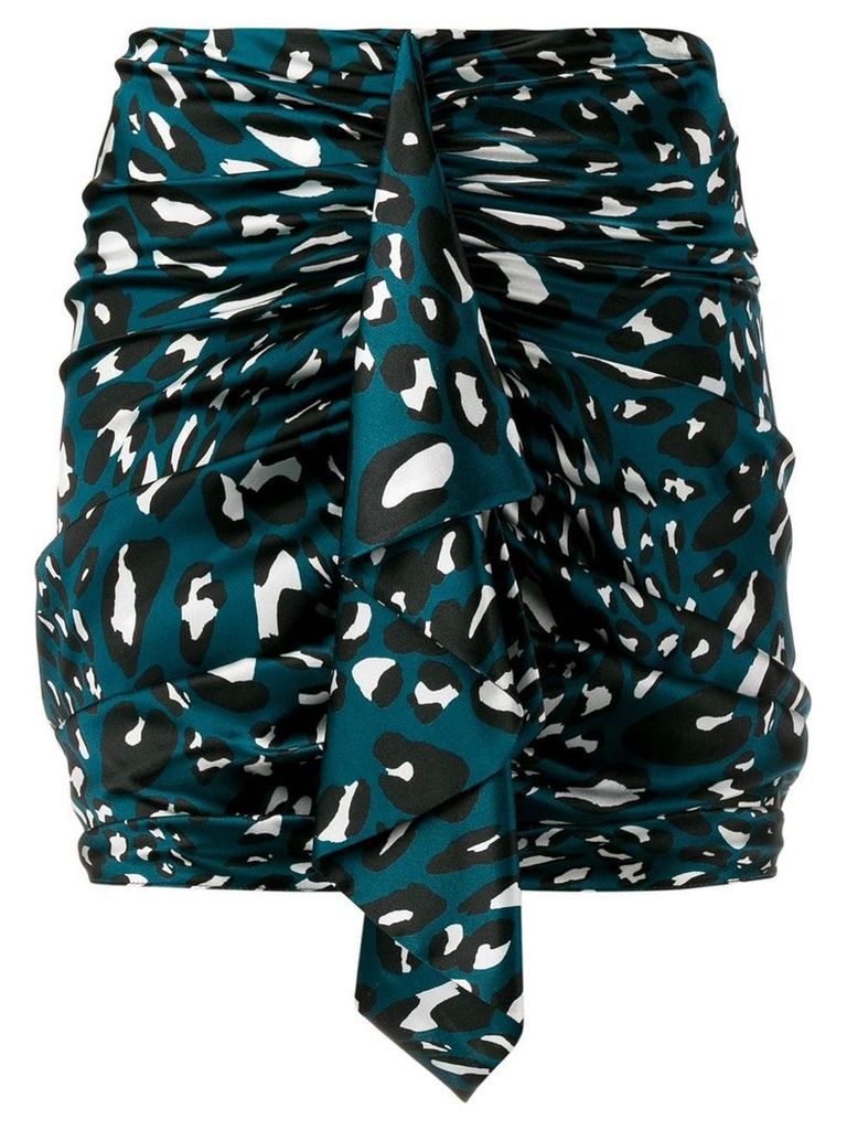 Alexandre Vauthier draped detail mini skirt - Blue