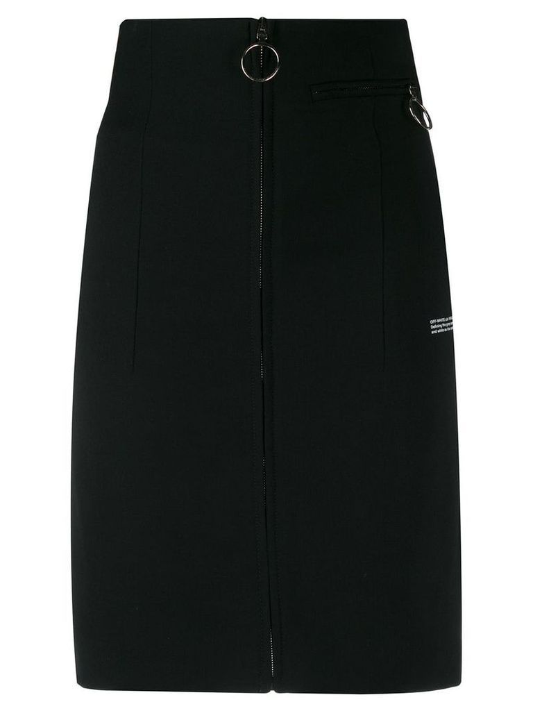 Off-White high-waist pencil skirt - Black