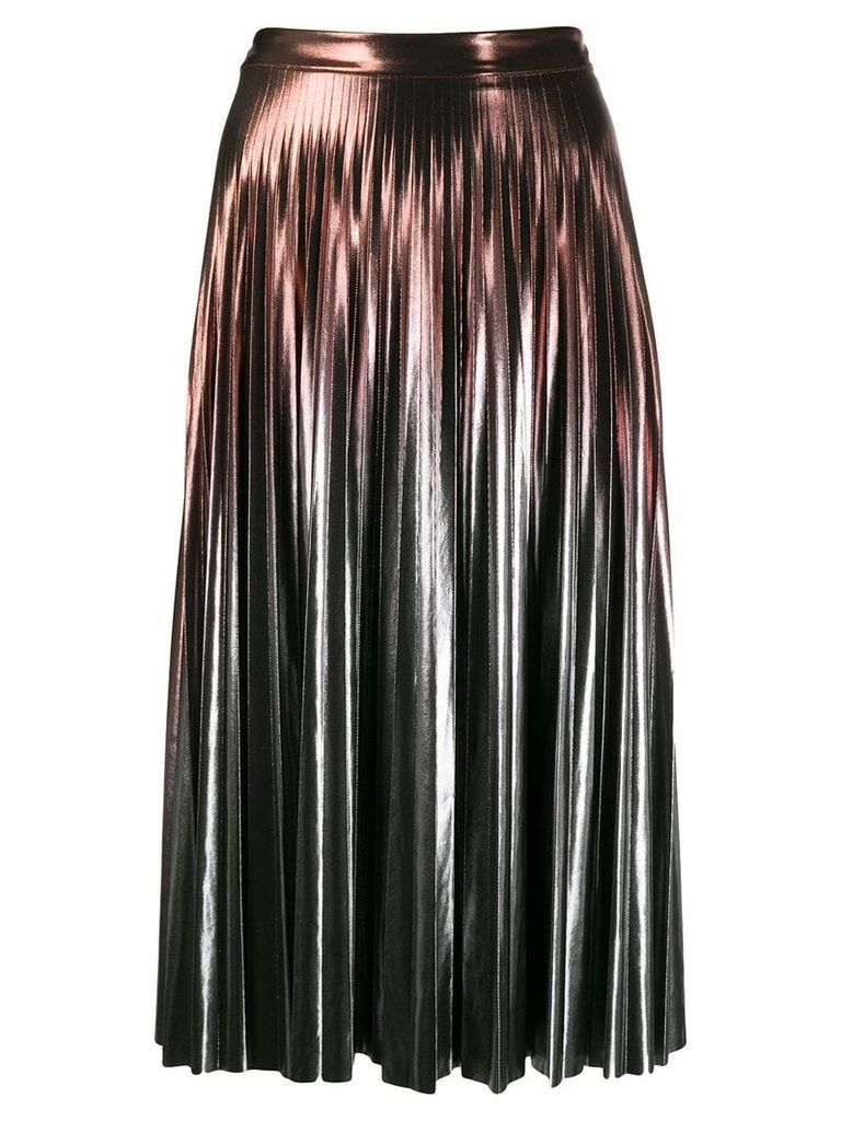 Patrizia Pepe gradient pleated skirt - Brown