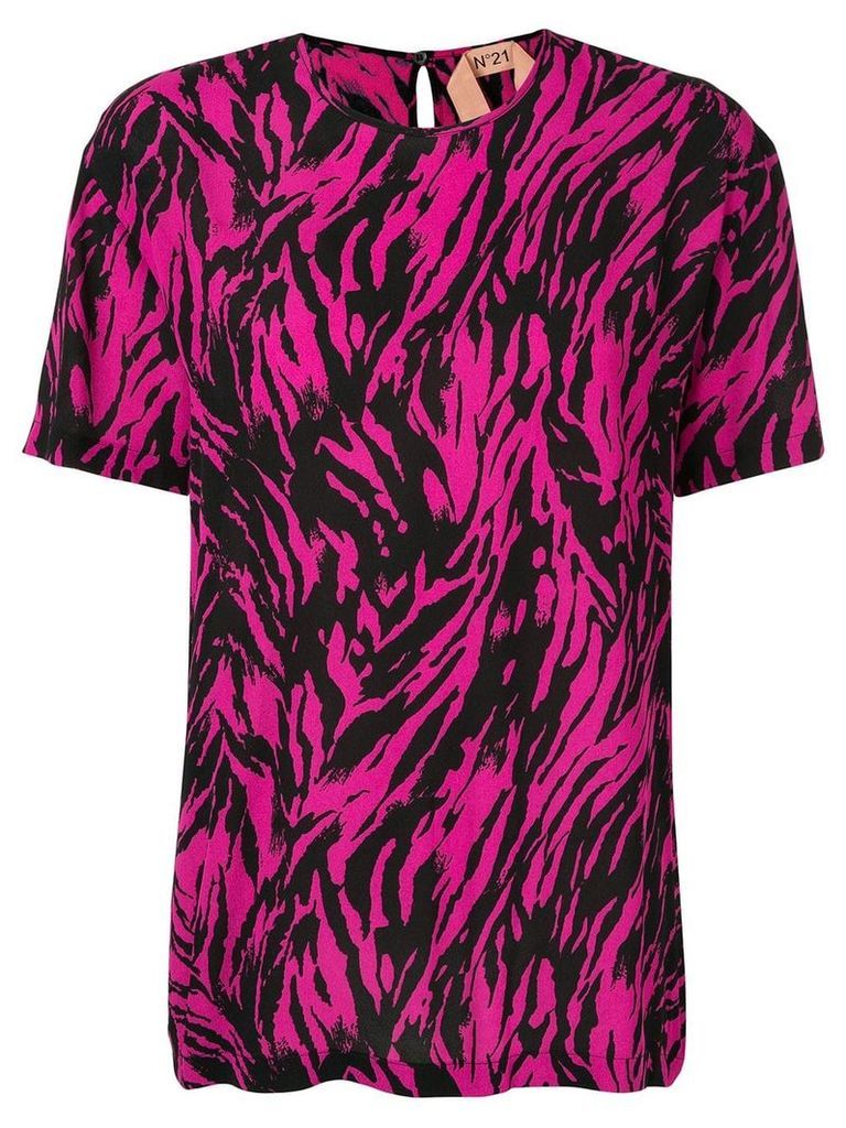 Nº21 zebra patterned T-shirt - Pink