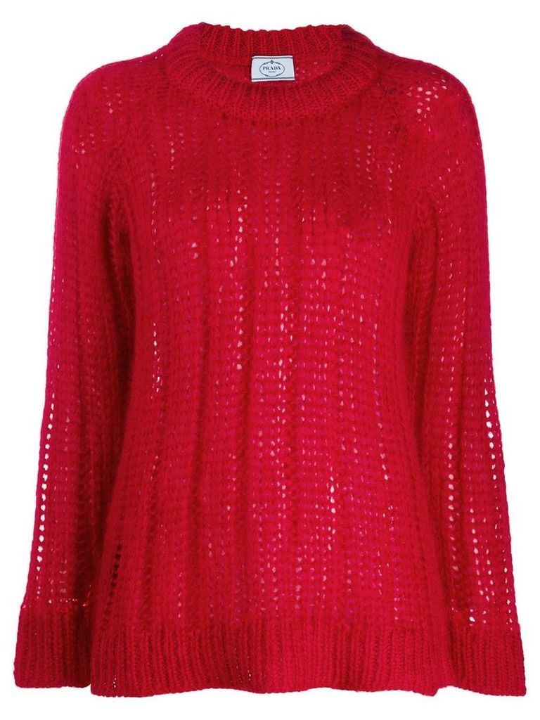 Prada ribbed knit sweater - Red
