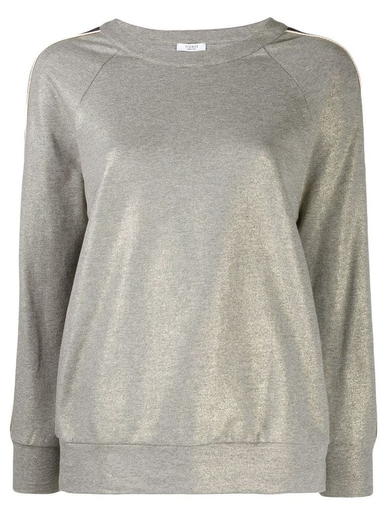 Peserico contrasting stripe sweatshirt - Grey