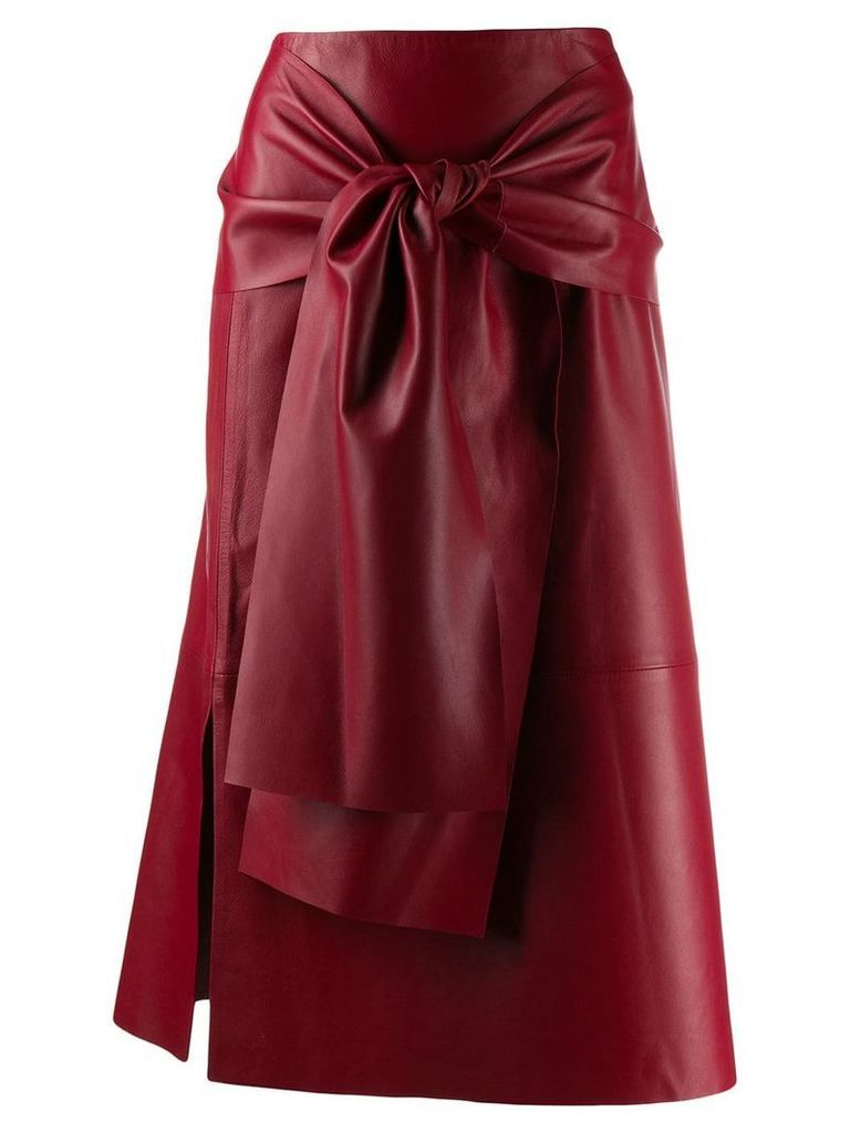 Joseph Renne leather skirt - Red