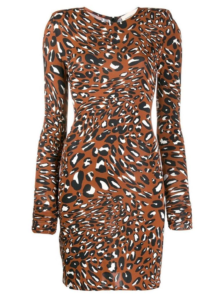 Alexandre Vauthier fitted leopard print dress - Brown
