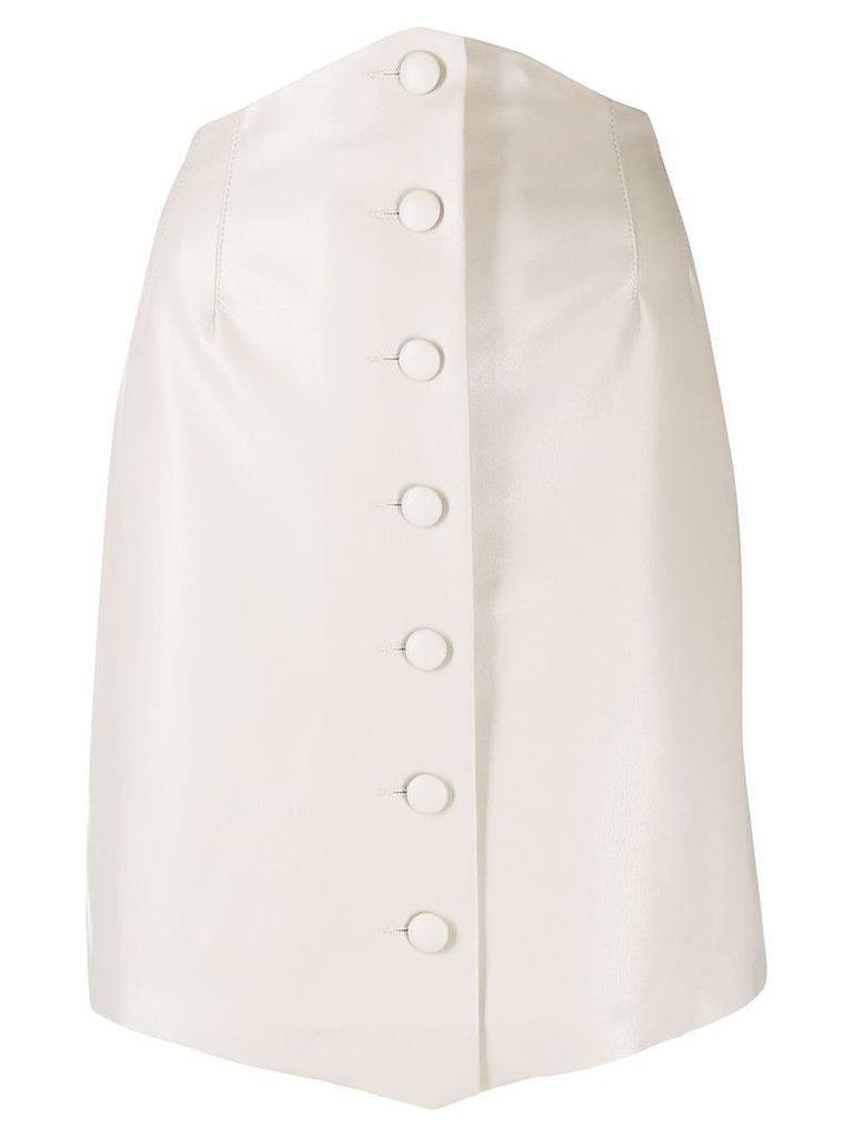 Nanushka button-up mini skirt - Neutrals