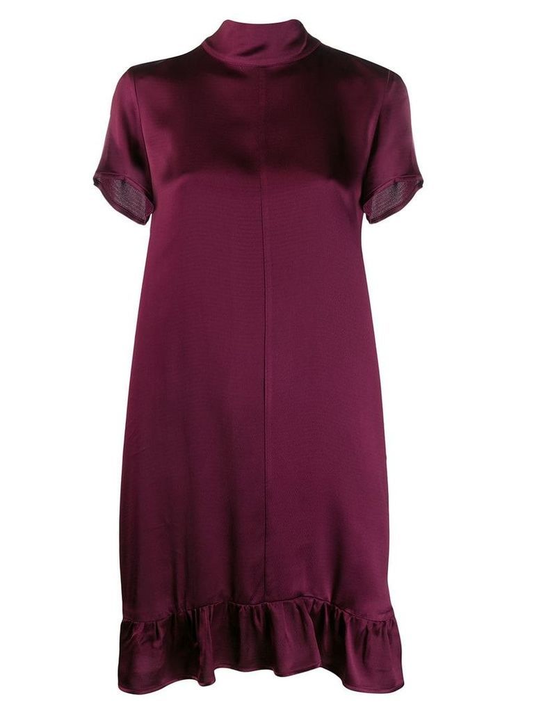 Semicouture ruffled shift dress - PURPLE