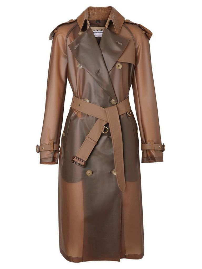 Burberry double-breasted belted trench coat - Brown