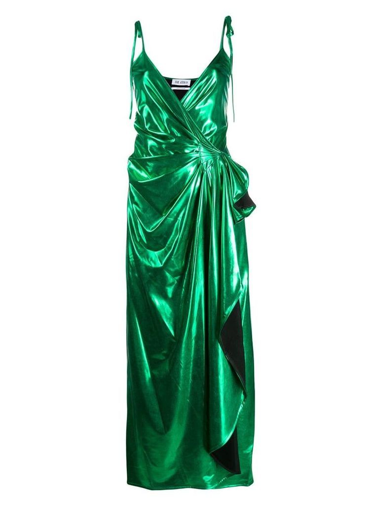 The Attico draped midi dress - Green