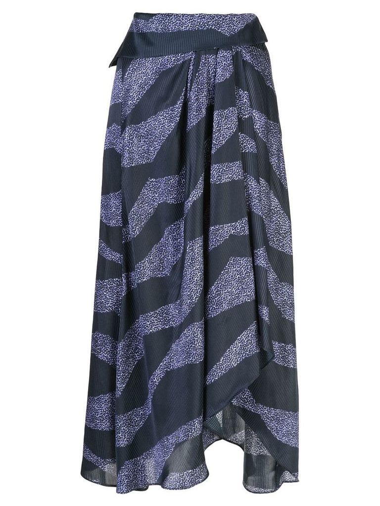 Isabel Marant printed asymmetric skirt - Blue