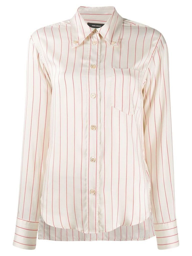 Isabel Marant striped button shirt - NEUTRALS
