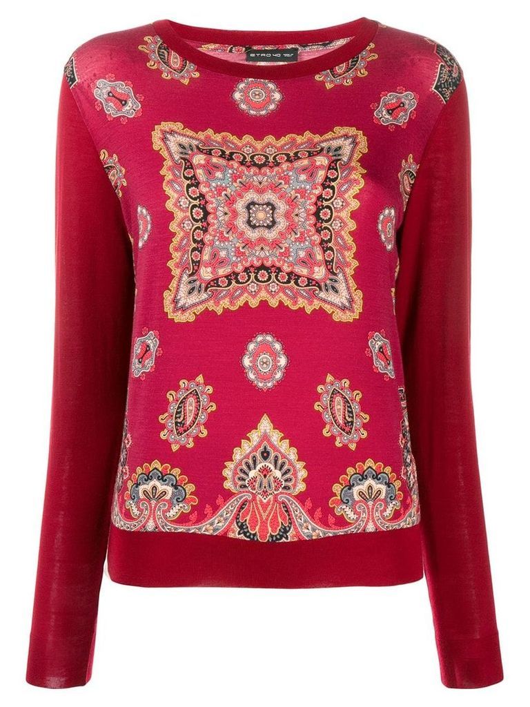 Etro bandana pattern knitted top - Red