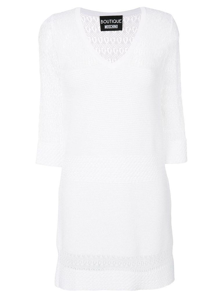 Boutique Moschino knitted dress - White