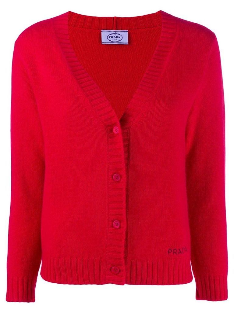 Prada fine knit cardigan - Red