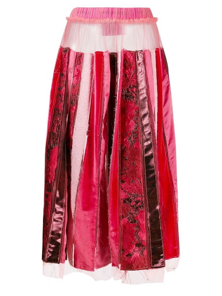Viktor & Rolf recycled pleated skirt - Red