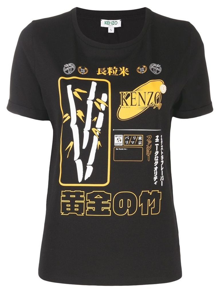 Kenzo graphic print T-shirt - Black
