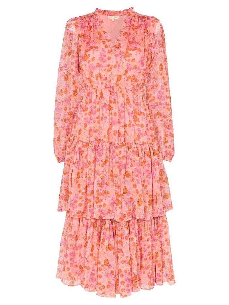 byTiMo floral tiered midi dress - PINK